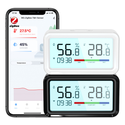 Tuya ZigBee Hygrometer Thermometer Sensor Remote Aplikasi Voice Alexa Google Home Smart Home Wireless