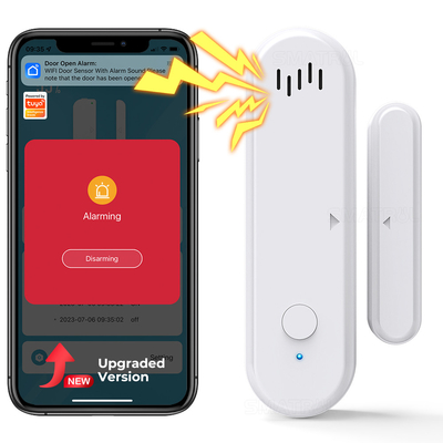 Harga yang bagus Tuya Door sensor Smart life Timing Bekerja Dengan Alexa Google Home Arm And Disarm Tuya Smart WiFi Door Window Sensor on line