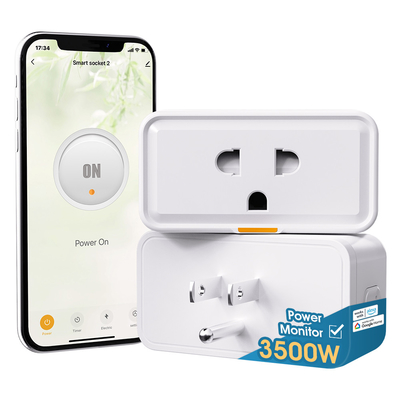 Harga yang bagus Soket Tuya Monitor Daya Waktu Kehidupan Cerdas Alexa Google Home WIFI Smart Plug 16A Soket Rumah Pintar on line