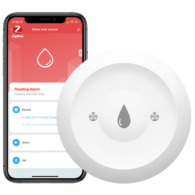 Harga yang bagus Zigbee sensor kebocoran air Linkage Alarm App Water Leak Detector Tuya Zigbee Sensor Immersi Air on line