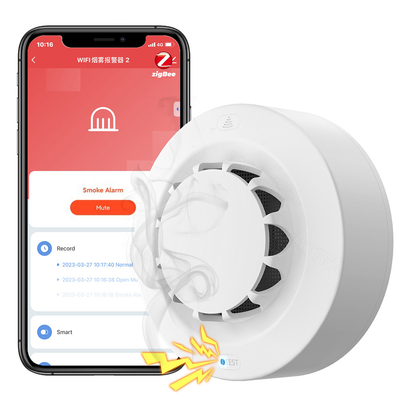 Harga yang bagus Zigbee Smart Smoke sensor Alarm Tuya90 dB Alarm Kebakaran Sistem Keamanan Rumah Detektor Kebakaran on line