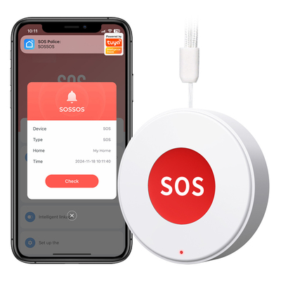 Harga yang bagus Tuya WIFI Smart SOS Call Button Wireless Caregiver Pager Smart Call System Perawat Menelpon Orang Tua Alert Sistem Bantuan Pasien Smart Life on line