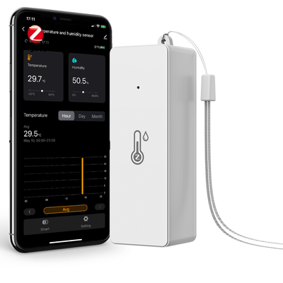 Harga yang bagus Tuya ZigBee3.0 Sensor Suhu dan Kelembaban Cerdas, Berbasis Baterai, Mini Indoor Hygrometer, Bekerja dengan Alexa, Google Home on line