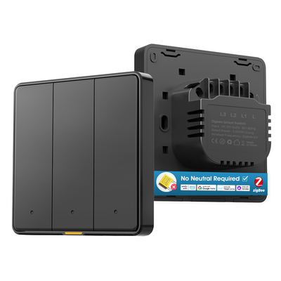 Harga yang bagus Zigbee Smart Wall Switch Tidak perlu kabel netral, tidak perlu kondensator, waktu, kontrol suara, aplikasi Tuya, kompatibel dengan Alexa & Google Home on line