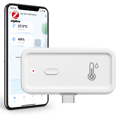 Harga yang bagus Tuya Zigbee Wifi Humidity Temperature Monitor Smart Hygrometer Thermometer Wireless Electronic Hygrometer Monitor Smart Indoor Kompatibel dengan Asisten Alexa Google on line