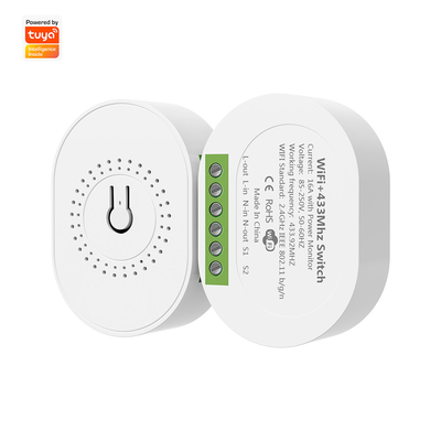 Harga yang bagus SMATRUL 16A Smart Power Monitor Breaker Tuya WiFi & RF433 Wireless Switch Mini 2-Way ModuleTimer Bekerja dengan Google Home & Alexa on line